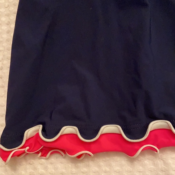 NEW! PROFILE GOTTEX Navy Pink Ruffle Tankini Top - Picture 7 of 17